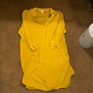 H&M Yellow Midi Dress